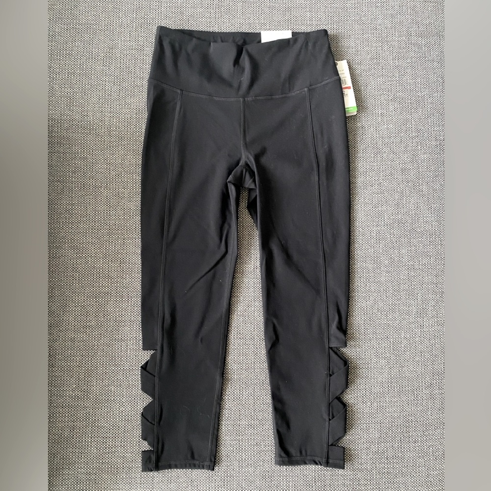 Gaiam Highrise Yoga Capri Pants - size S - Black